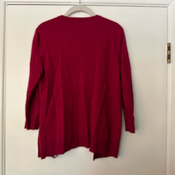 Women's Classic Bright Pink Cardigan - Picture 4 of 4